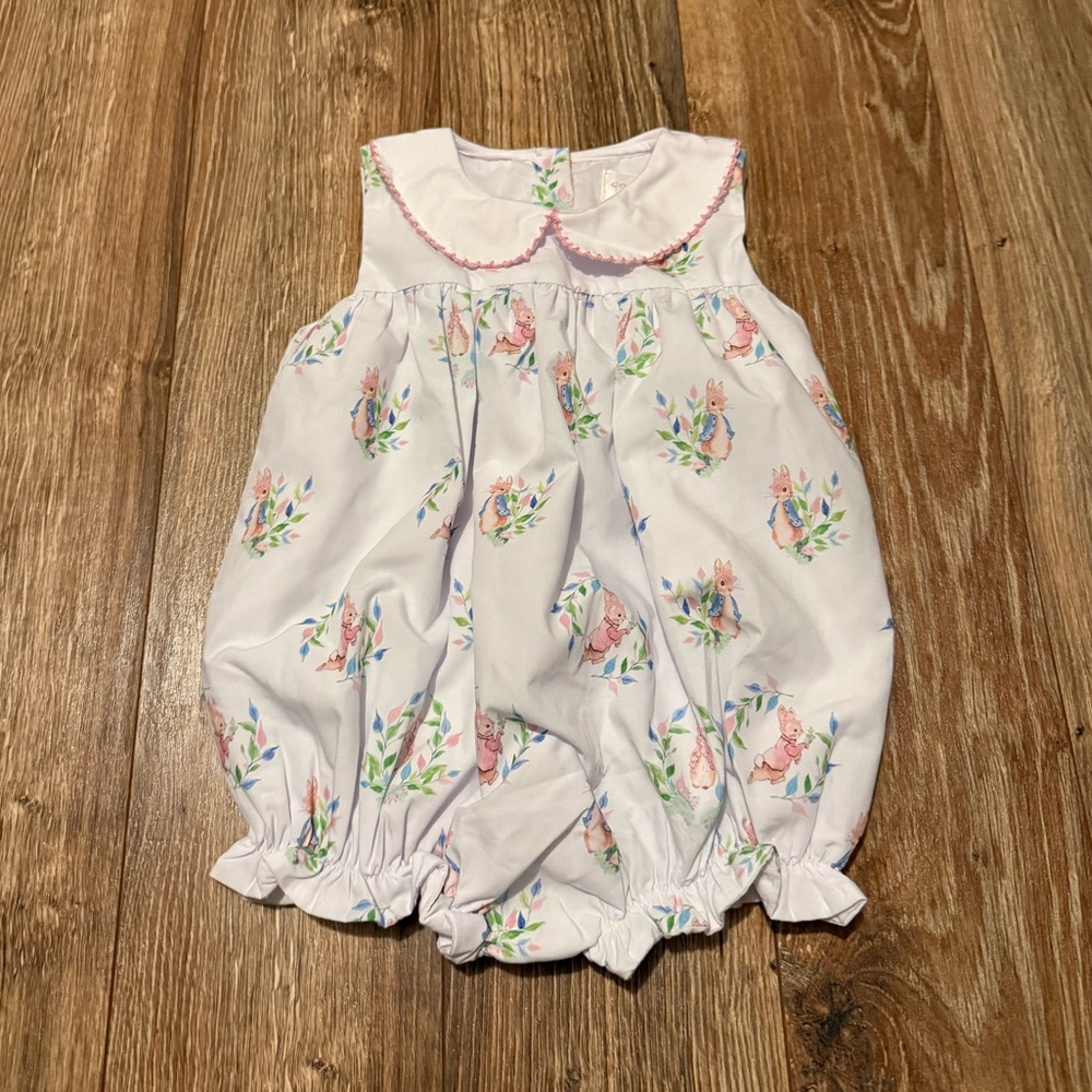 Cecil and Lou Peter Rabbit Baby Girl Bubble Romper